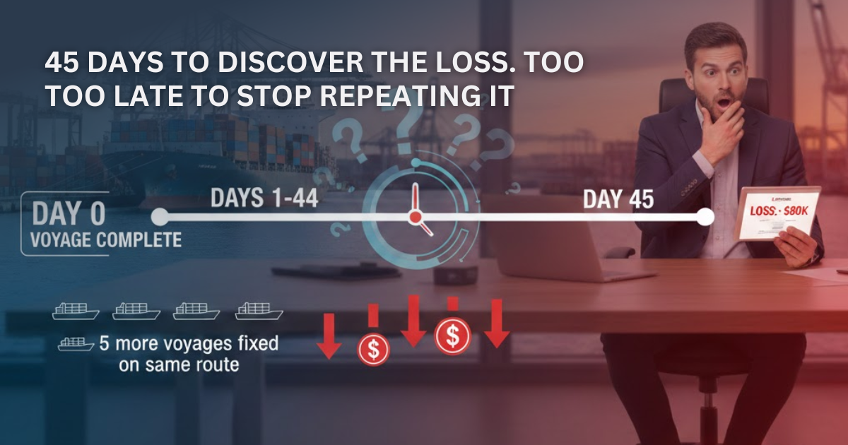 Why maritime CFOs discover voyage losses 45 days too Late (and how real-Time P&L changes everything)