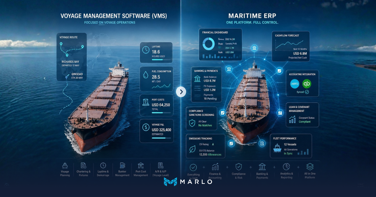 Voyage Management Software vs. Maritime ERP: What Is the Difference?