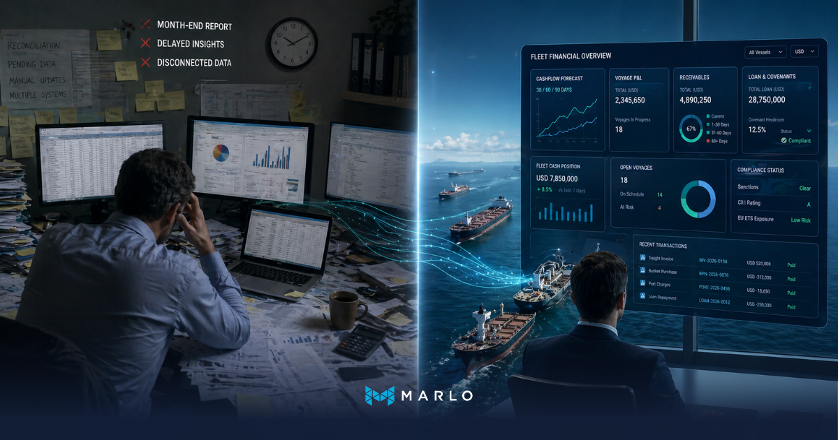 How Shipping Company CFOs Can Get Real-Time Financial Visibility Across Their Fleet
